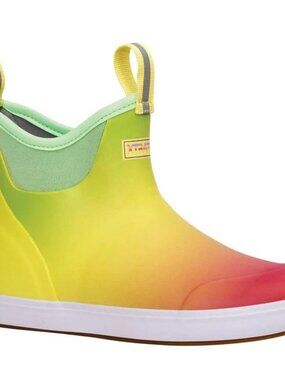 XtraTuf  Women's Ankle Deck Boots, Yellow Aurora  Size Women 7    NWOB